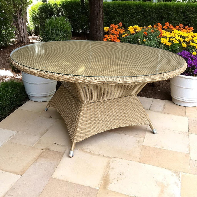 CLIFTON HILL - Outdoor Wicker Large 160cm Round Table (DIA158xH76cm)