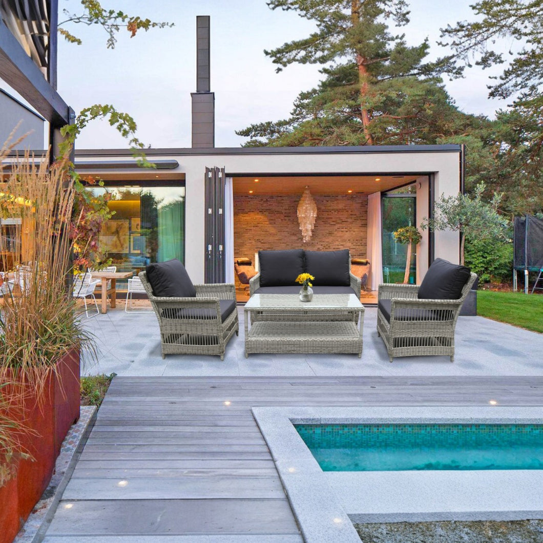 EAGLEMONT - 4 Seater Outdoor Furniture Lounge Sofas (No Table)