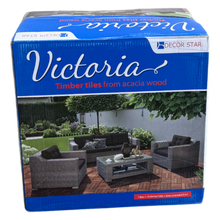 VICTORIA - 10pcs Modular Acacia Timber Decking Garden Flooring Tiles