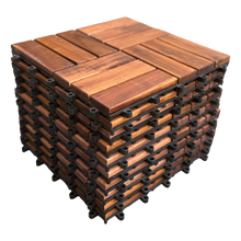 VICTORIA - 10pcs Modular Acacia Timber Decking Garden Flooring Tiles