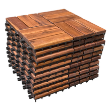 VICTORIA - 10pcs Modular Acacia Timber Decking Garden Flooring Tiles