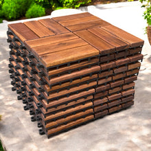 VICTORIA - 10pcs Modular Acacia Timber Decking Garden Flooring Tiles