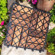 VICTORIA - 10pcs Modular Acacia Timber Decking Garden Flooring Tiles