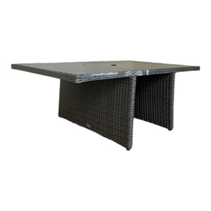 ELWOOD - Outdoor Wicker Large Rectangle Dining Table (W195xD125xH70cm)