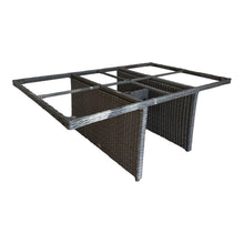 ELWOOD - Outdoor Wicker Large Rectangle Dining Table (W195xD125xH70cm)