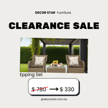 Epping 3‑Piece Outdoor Wicker Furniture Set – Powder‑Coated Aluminium, Spice Cushions