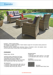ESSENDON - Outdoor Wicker Double Seater Sofa