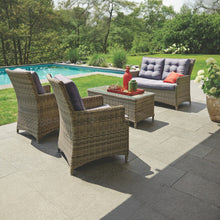 ESSENDON 4-seater outdoor patio set with chairs, table, and sofa by a pool - DECOR STAR