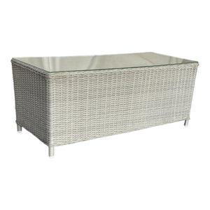 ESSENDON - High Quality 4 Seater Wicker Rectangle Coffee Table Lounge Set