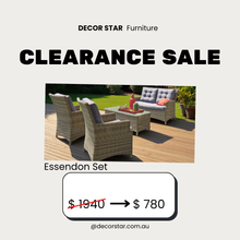 Essendon 4-Seater Outdoor Lounge Set – Grey Wicker & Blue Cushions