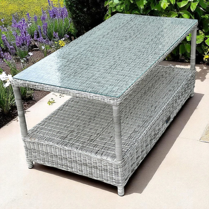 EAGLEMONT - Outdoor PE Wicker Stylish Coffee Table (L120xW60xH55cm)