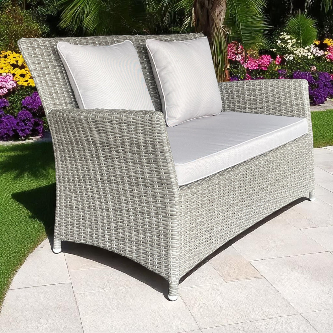 GLEN IRIS - Outdoor Balcony Wicker Double Seater Lounge Sofa
