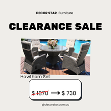 Hawthorn 5‑Piece Outdoor Rattan Dining Set – Dark Brown Wicker & Recliner Chairs