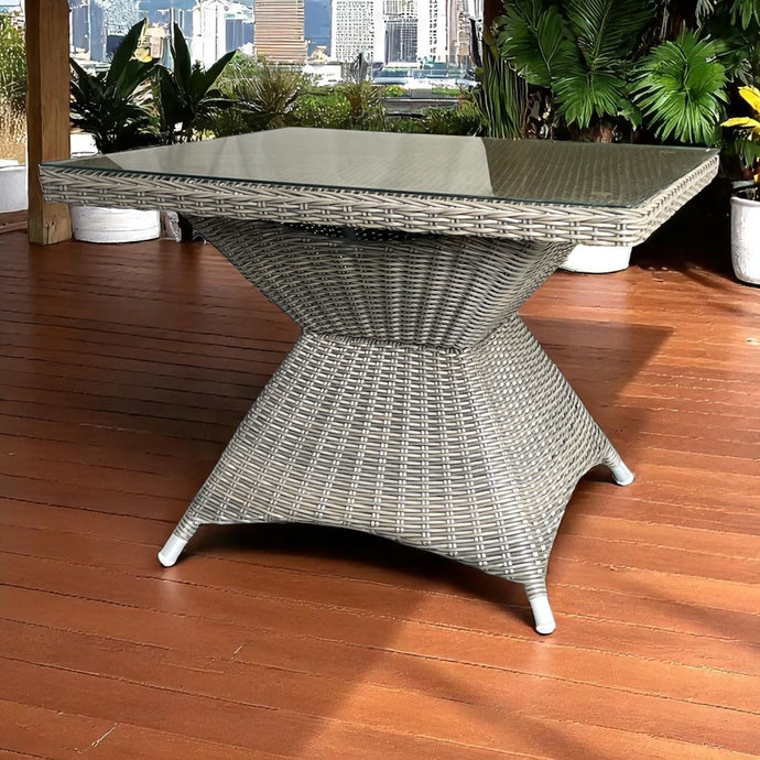 HAMPTON - Outdoor Wicker Square Dining Table (W92xD92xH69cm)