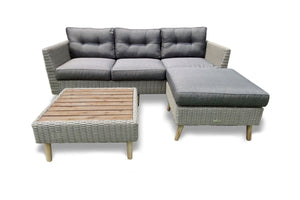 Bellbrae Set - 4 Seater Timber Wicker with Coffee Table Lounge Set