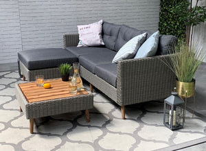 Bellbrae Set - 4 Seater Timber Wicker with Coffee Table Lounge Set