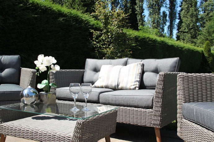 Fairhaven Set- 4 Seater Outdoor Wicker Lounge Set