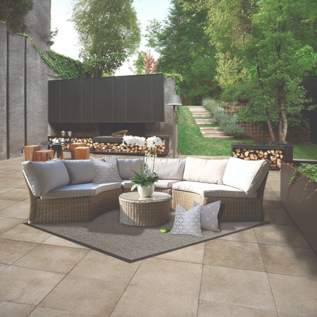 MALVERN 6-seater outdoor patio with wicker sectional sofa and coffee table - DECOR STAR