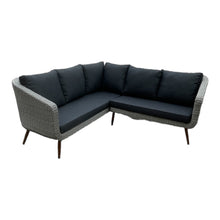 MITCHAM - 5 Seater Outdoor Timber Wicker Corner Lounge (No Table)