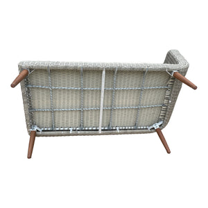 MITCHAM - 5 Seater Timber Wicker Corner Lounge Set
