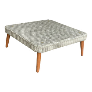 MITCHAM - 5 Seater Timber Wicker Corner Lounge Set