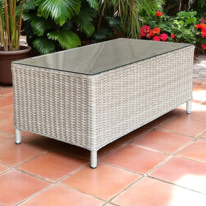 MONT ALBERT - Outdoor Wicker Rectangle Coffee Table (W110xD55xH44cm)