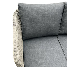 MORNINGTON - 5 Seater Outdoor Timber Legs Wicker Lounge (No Table)