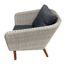 MORNINGTON - 5 Seater Outdoor Timber Legs Wicker Lounge (No Table)
