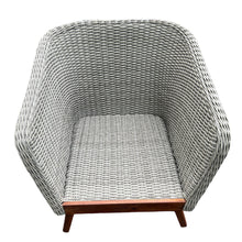 MORNINGTON - 5 Seater Outdoor Timber Legs Wicker Lounge (No Table)