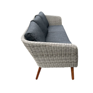 MORNINGTON - Triple Seater Outdoor Wicker Timber Sofa