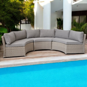 MALVERN - 6 Seater Outdoor Wicker Modular Lounge Sofa (No Table)
