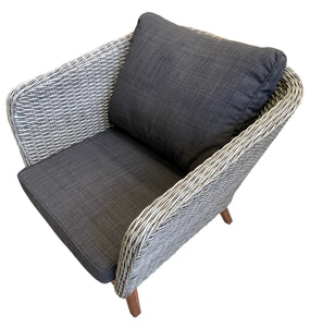 MORNINGTON - Single Seater Wicker Timber Sofa