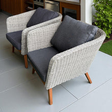 MORNINGTON - Single Seater Wicker Timber Sofa (Set of 2)