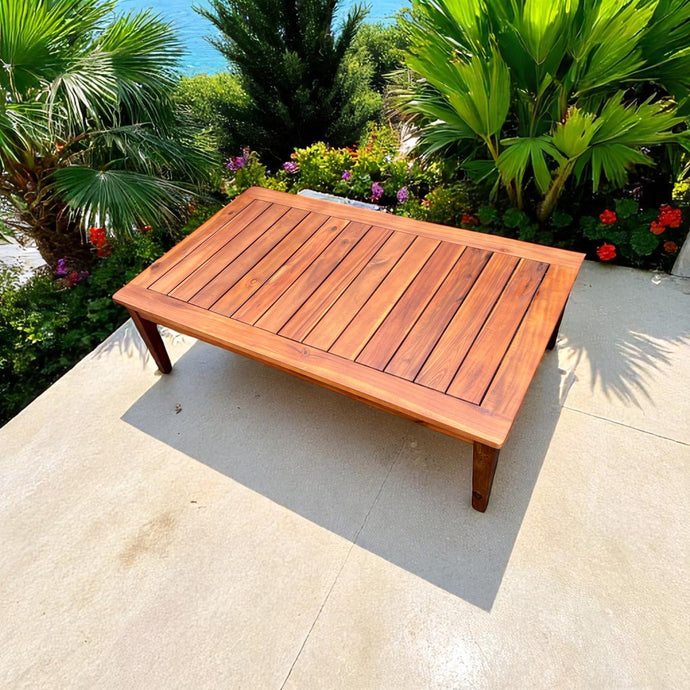 MORNINGTON - Eucalyptus Timber Rectangle Coffee Table (W110xD65xH30cm)