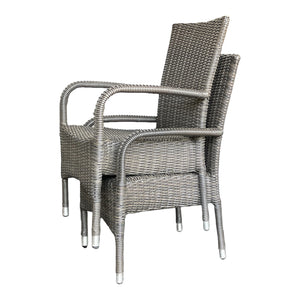 NIDDRIE - Outdoor Wicker Stackable Armchairs (Carton of 2)