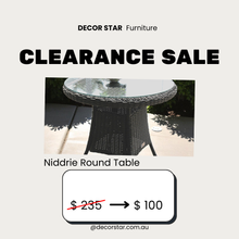 Niddrie Outdoor Wicker Round Coffee Table – UV-Resistant, Tempered Glass Top