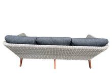 MORNINGTON - 5 Seater Outdoor Timber Table Wicker Lounge Set