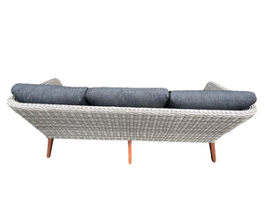 MORNINGTON - Triple Seater Outdoor Wicker Timber Sofa