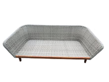 MORNINGTON - 5 Seater Outdoor Timber Table Wicker Lounge Set