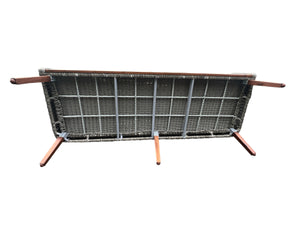 MORNINGTON - 5 Seater Outdoor Timber Table Wicker Lounge Set
