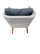 MORNINGTON - 5 Seater Outdoor Timber Table Wicker Lounge Set