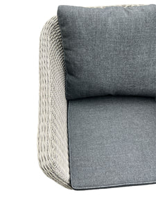MORNINGTON - 5 Seater Outdoor Timber Table Wicker Lounge Set