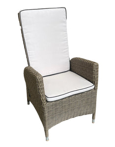 KEW - Outdoor Wicker Recliner Highback Armchair with Footstool (Carton of 2)
