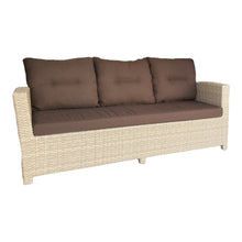 CAMBERWELL - 3 Seater Outdoor Artificial Wicker Lounge Sofa