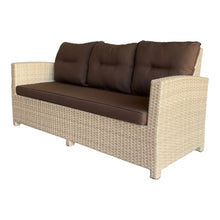 CAMBERWELL - 3 Seater Outdoor Artificial Wicker Lounge Sofa