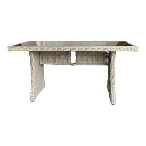 BRIGHTON - 8 Seater Outdoor Wicker Rectangle Table Lounge Set
