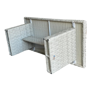 Armadale Outdoor Wicker Reclining Lounge Set with Dining Table – Seats 7