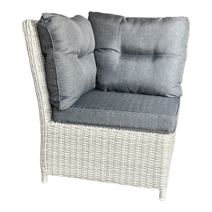 Armadale Outdoor PE Wicker Reclining Corner Lounge Set with Ottomans