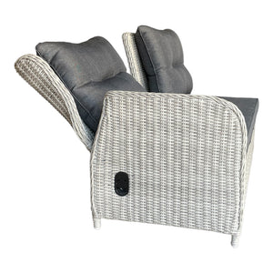 Armadale Outdoor PE Wicker Reclining Corner Lounge Set with Ottomans