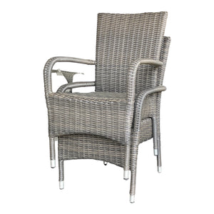 NIDDRIE - Outdoor Wicker Stackable Armchairs (Carton of 2)